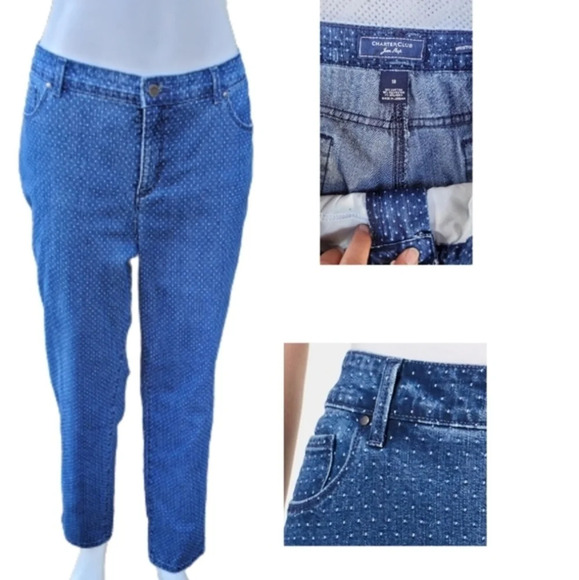 Charter Club Swiss dot skinny  Jeans‎ 16-18 - Picture 1 of 11